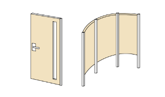 建具やパーティションの表面